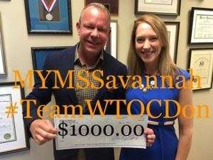 Mark Tate donating $1,000 in Honor of Don Logana to National MS Society