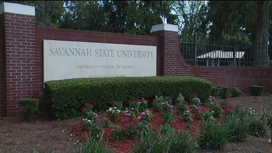 A photo showing Savannah State University's main entrance