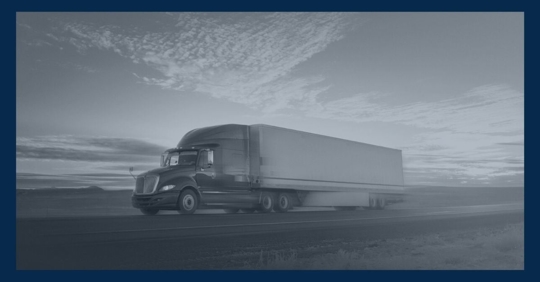 Large Semi Truck on Highway.